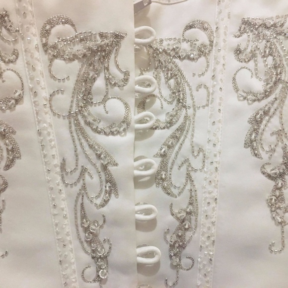 Essense Beaded Bridal Wedding Separate Corset Top - Picture 5 of 9